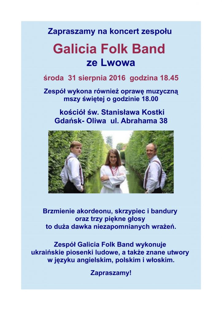 Galicia Folk Band  św. Stanisława Kostki   31.08