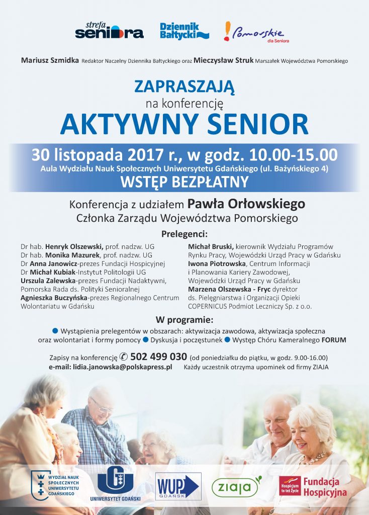 Zaproszenie na konferencje Aktywny senior 30.11